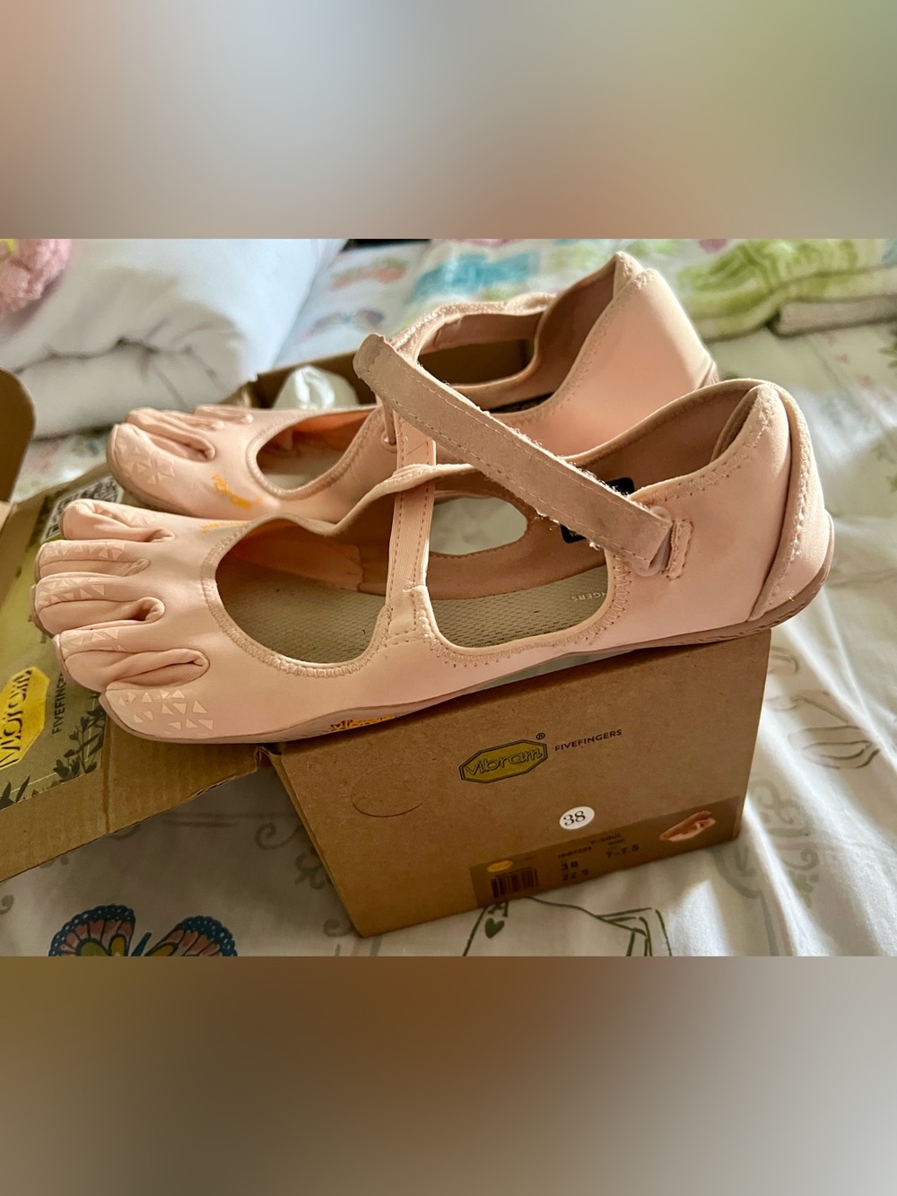 Vibram V-Soul Five Finger Women's Blush Pink Ballet Flats - Picture 3 of 6